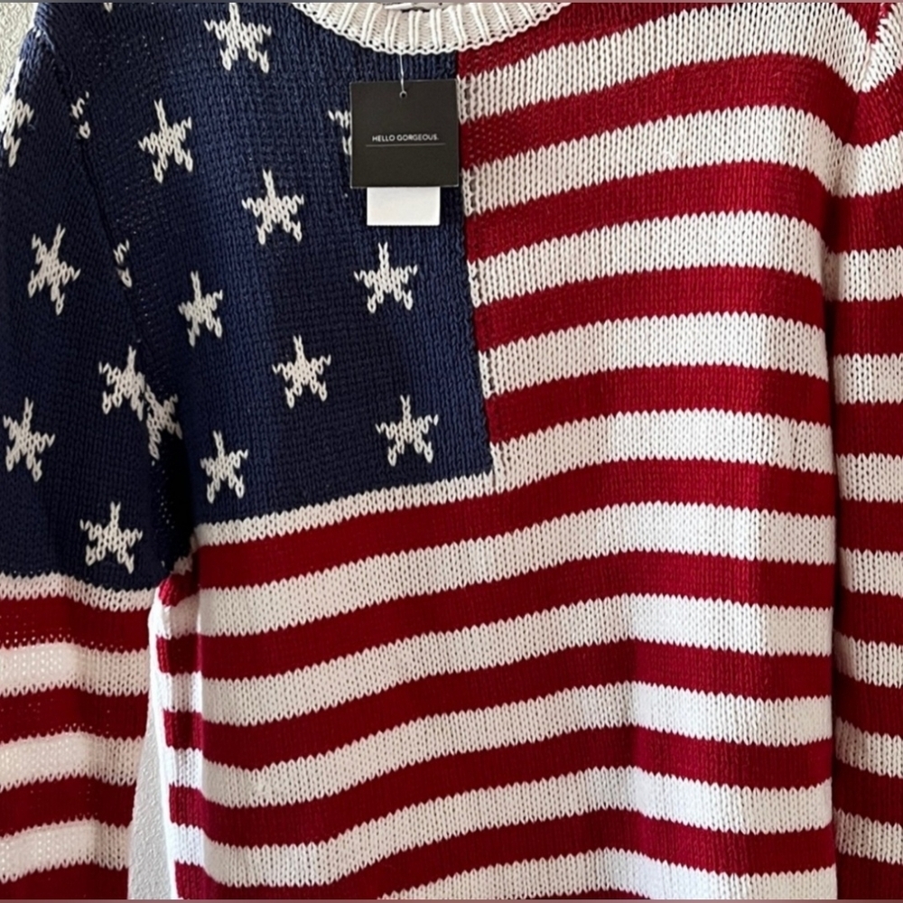 NWT | Grayson Threads | American Flag Knit Striped Sweater | Size: Medium - Picture 13 of 15